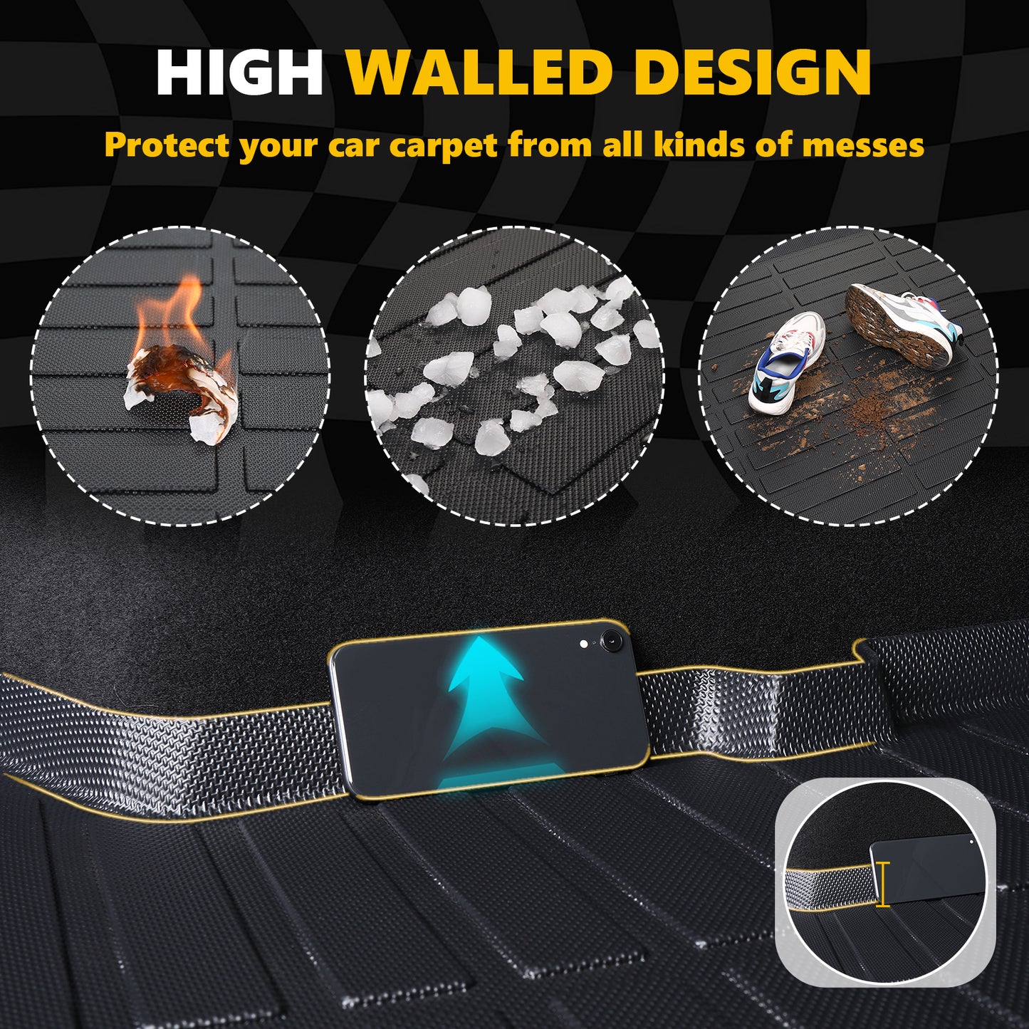 Fit for 2012-2015 Honda Civic Full Set Floor Mats Best Floor Mats 3d Floor Mats