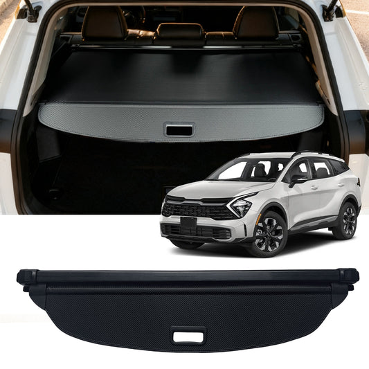 Cargo Cover for 2023-2026 Kia Sportage，Retractable Cargo Cover, Heat Resistant Rear Trunk Shield Shade，Waterproof Canvas