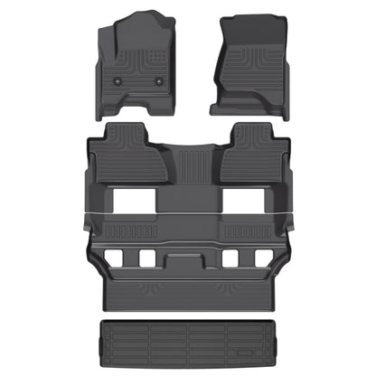 Fit for 2015-2020 GMC Tahoe & Yukon Three Rows Custom Pattern Floor Mats / Cargo / Seatback Mat Full Set