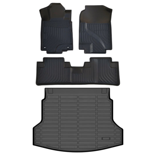 Fit for 2012-2016 Honda CR-V Car Mats Full Set Waterproof Anti-Slip Front & Rear 2nd Seat & Cargo Liner Trunk Mat