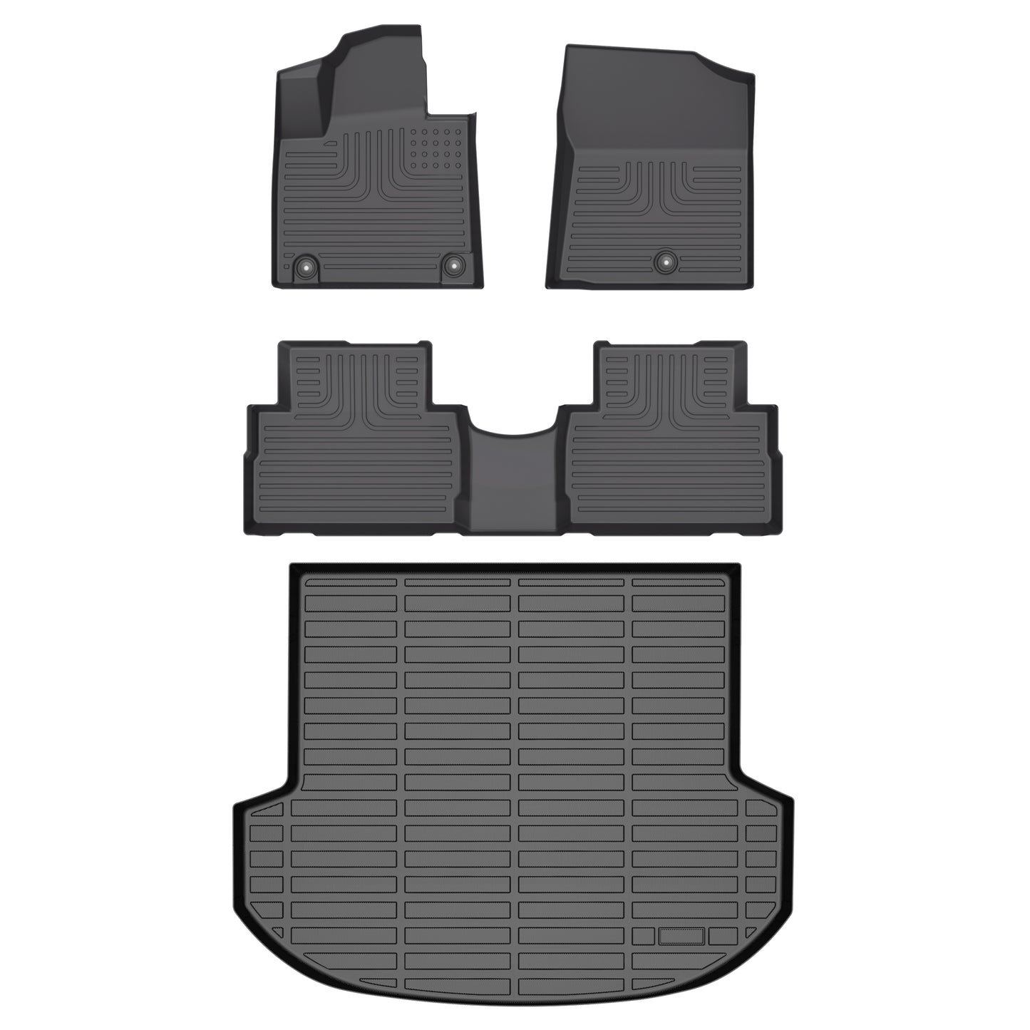 Fit for 2021-2023 Hyundai Santa FE Car Floor Mats All Weather Cargo Liners Accessories 3D TPE Odorless Floor Mat