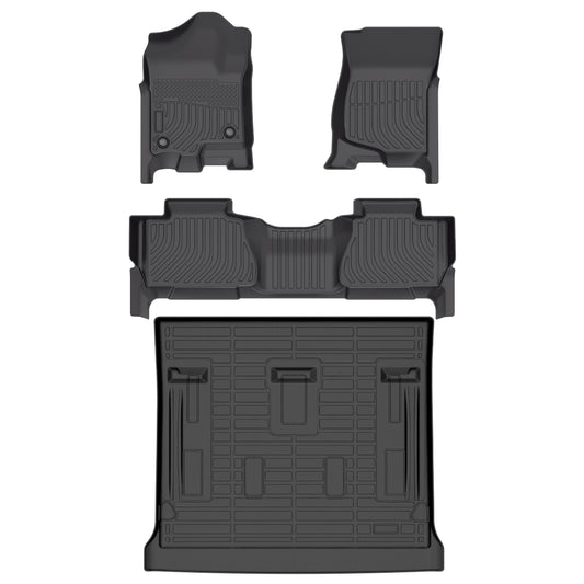 Fit for 2007-2014 Chevrolet Tahoe Floor Mats Full Set Waterproof Anti-Slip Cargo Liner Trunk Mat