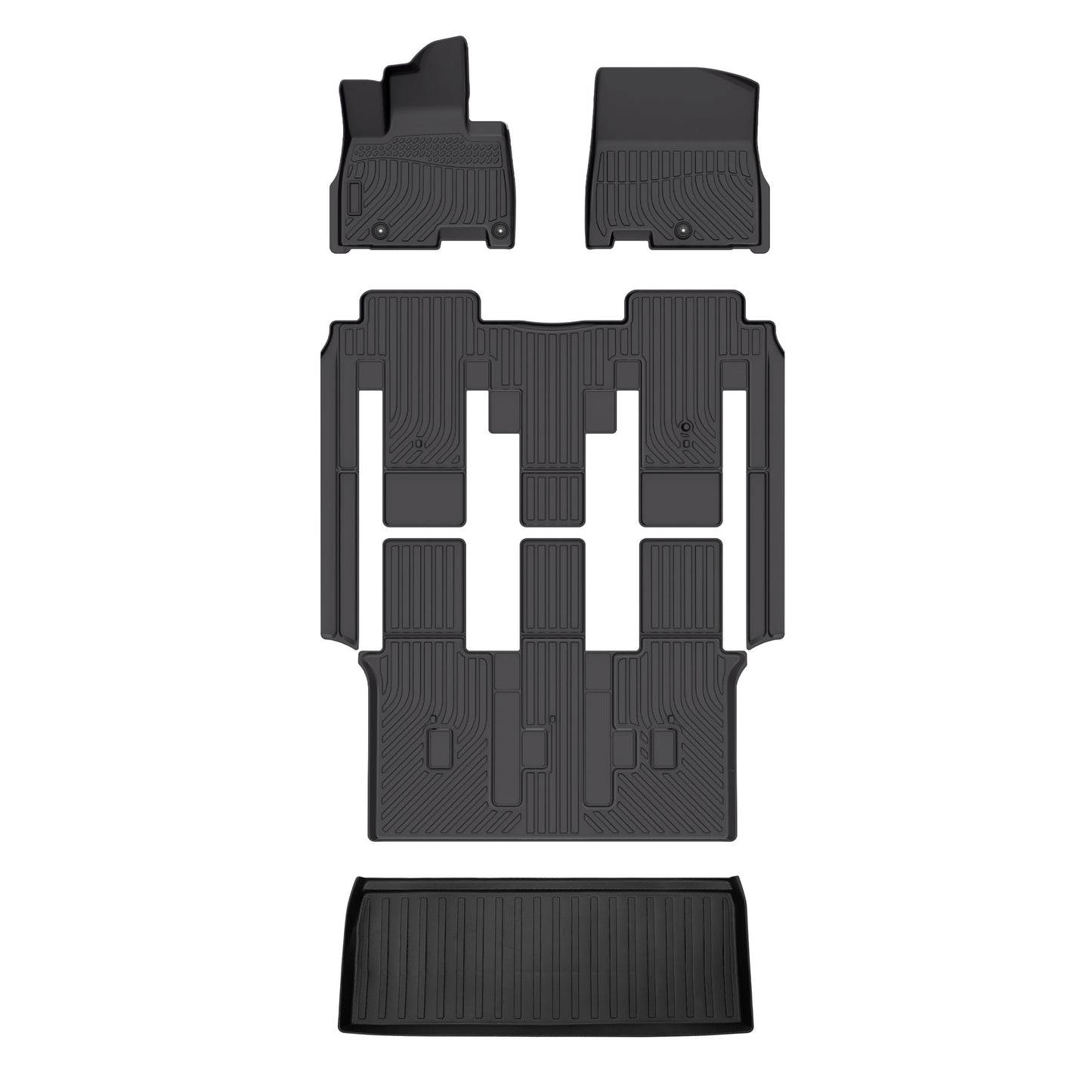 Fit for 2022-2024 Kia Carnival 8 Full Set Floor Mats All Weather Car Mats