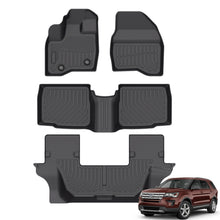 Fit for 2011-2014 Ford Explorer 7 Seats Bench Floor Mats | All Weather TPE Mats
