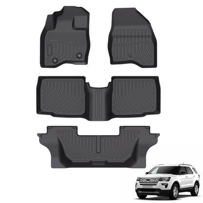 Fit for 2015-2019 Ford Explorer 7 Floor Mats | All Weather TPE Mats