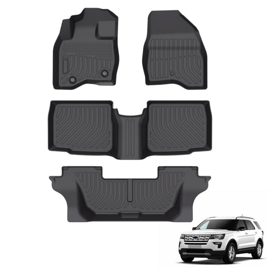 Fit for 2015-2019 Ford Explorer 7 Floor Mats | All Weather TPE Mats