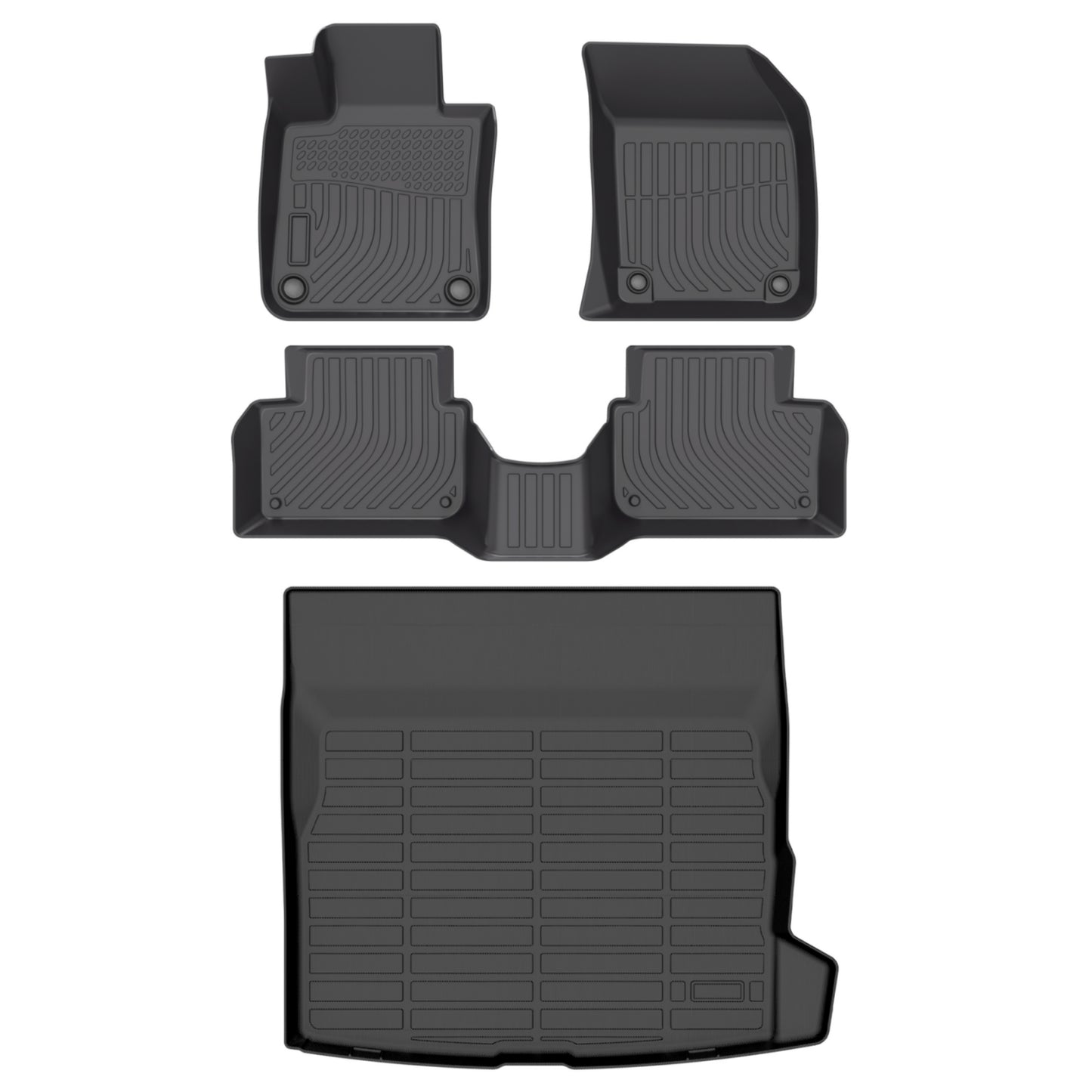 Fit for 2019-2025 Volvo S60 Floor Mats | All Weather Full Set TPE Mats