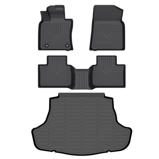 Fit for 2025 Toyota Camry Car Floor Mats Full Set 3D TPE Odorless Floor Mat Trunk Frunk Rear Well Mats