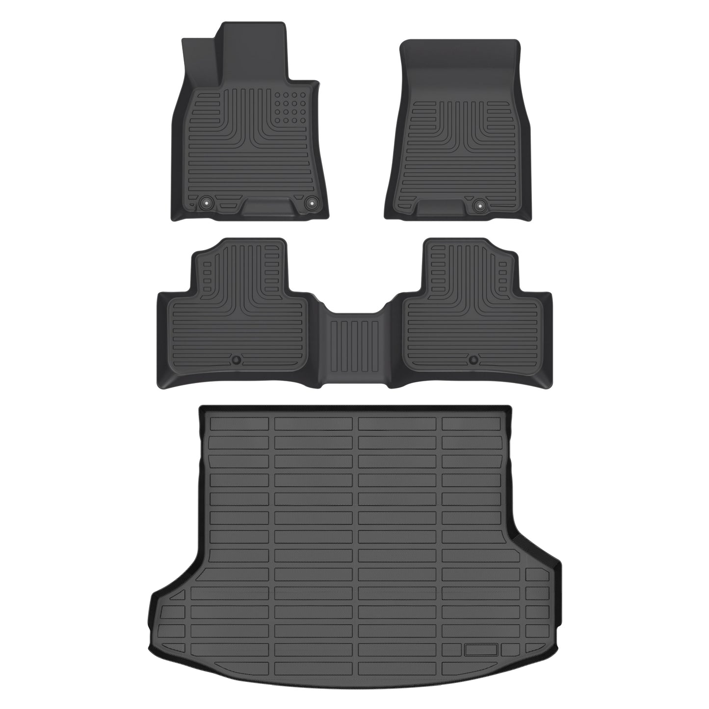 Fit for 2022-2025 Genesis GV70 Floor Mats | Custom Fit All Weather Floor Liners | Heavy Duty TPE Car Mats Full Set