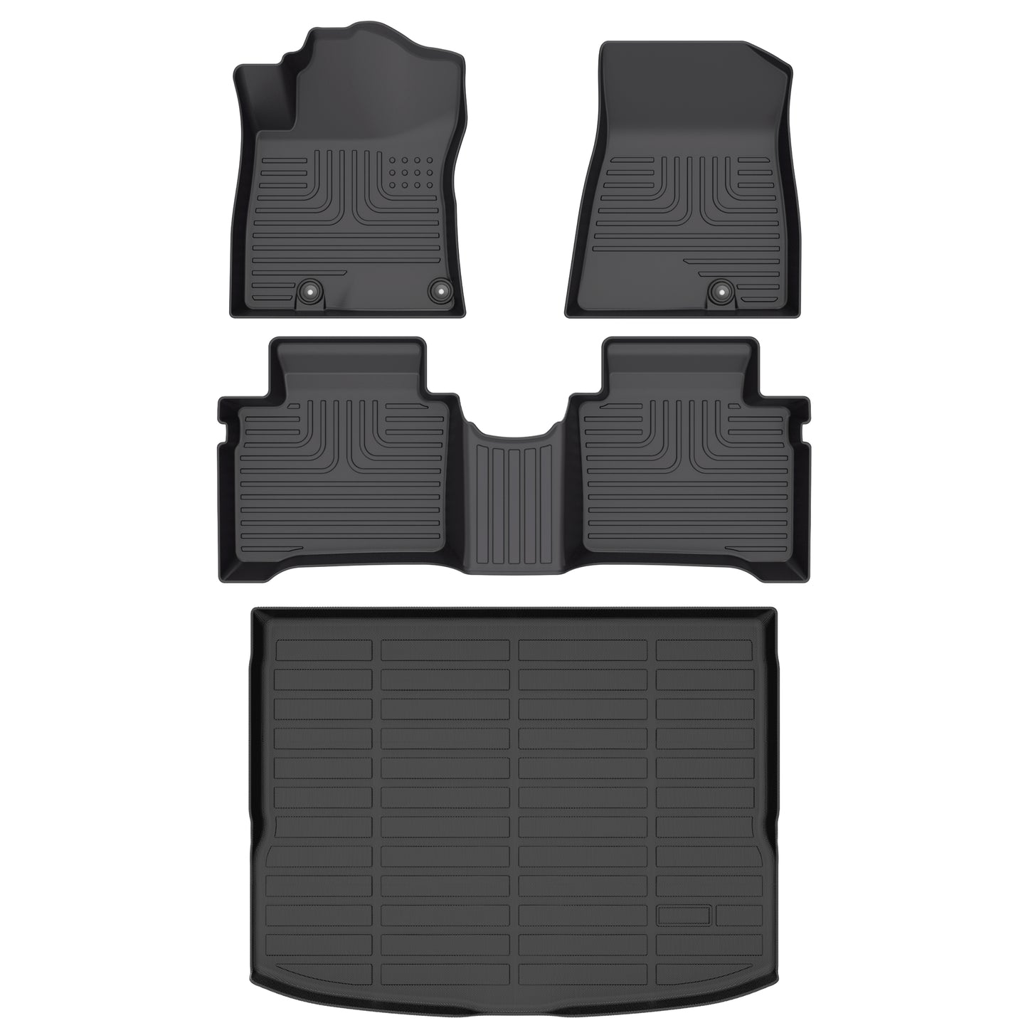 Fit for 2023-2024 Kia Niro Custom Pattern Car Mats Full Set TPE Car Floor Liners Trunk Mat