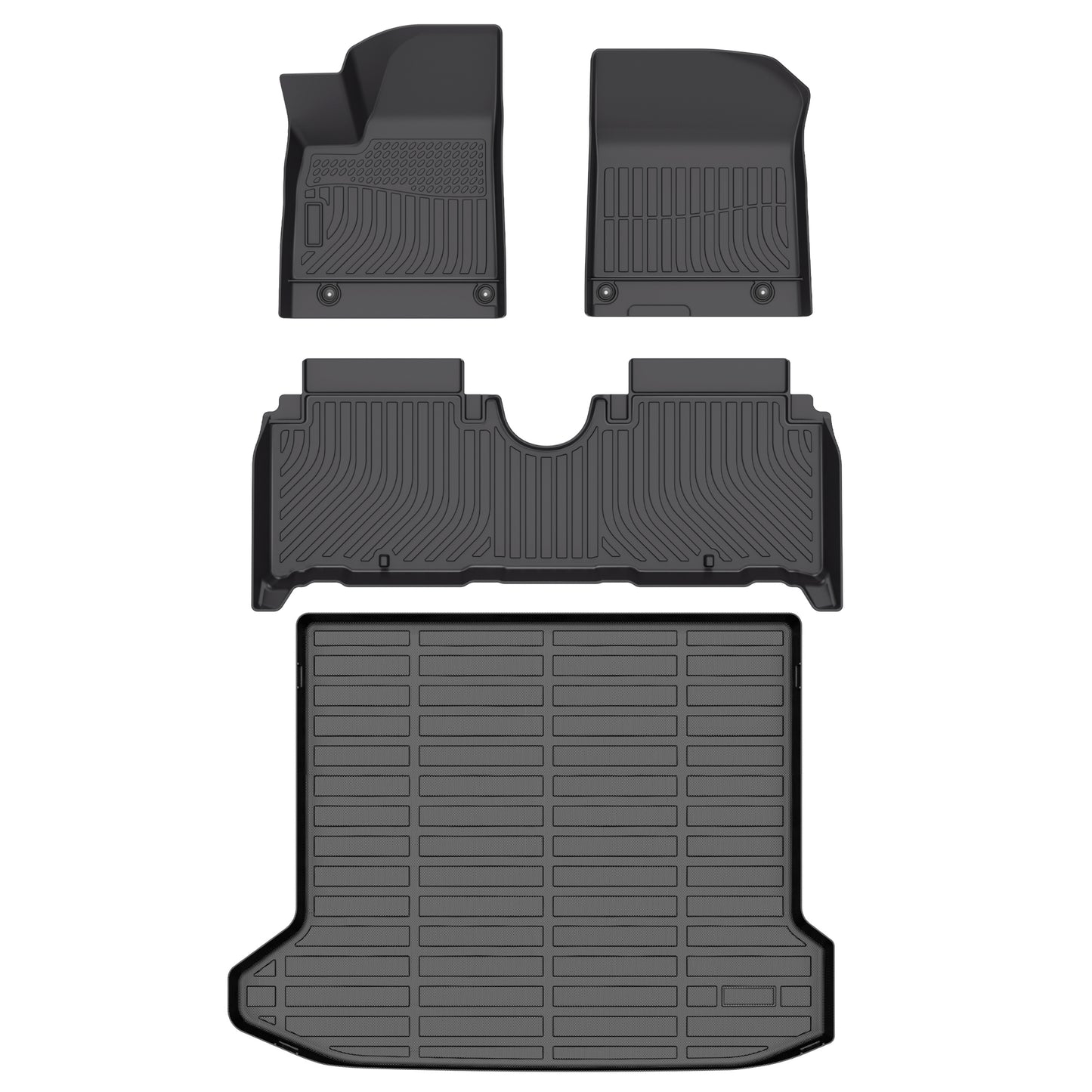 Fit for 2025 Hyundai Ioniq 5 Car Mats Full Set Waterproof Anti-Slip Front & Rear 2nd Seat & Cargo Liner Trunk Mat
