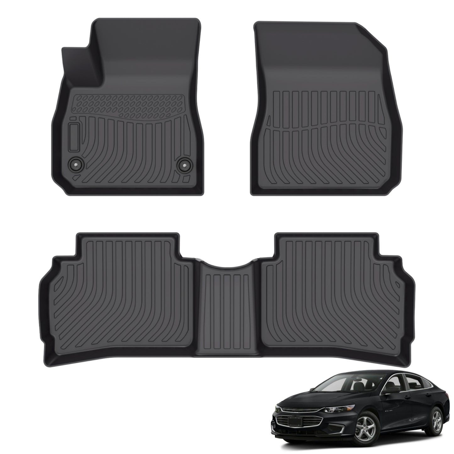 Fit for 2017-2025 Chevrolet Malibu Floor Mats | All Weather TPE Mats