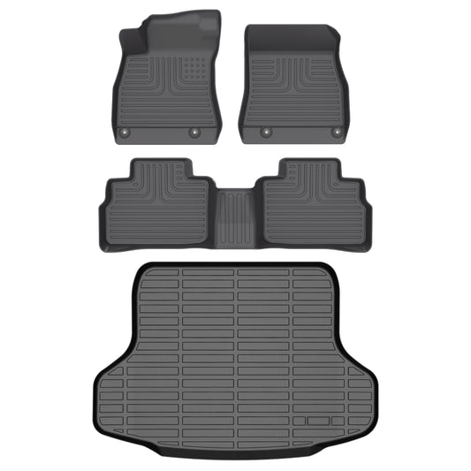 Fit for 2020-2024 Nissan Sentra Full Set Floor Mats | Custom Fit TPE All Weather Liners | Heavy Duty Car Floor Protection