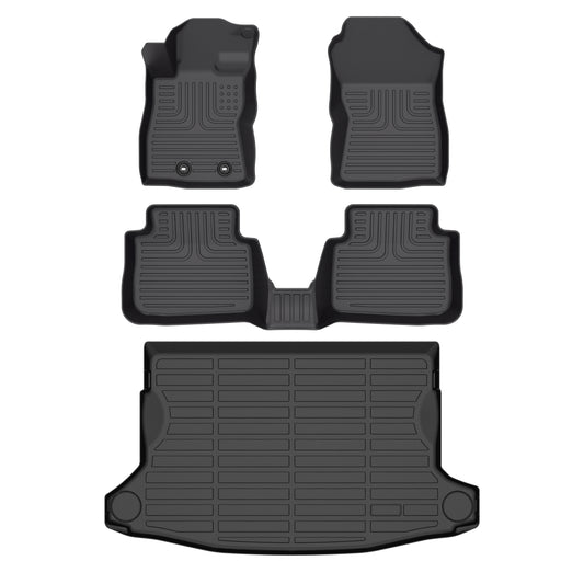 Fit for 2024-2025 Subaru Crosstrek Floor Mats Full Set ，All-Weather Pet & Child-Friendly Accessories，TPE Car Mats