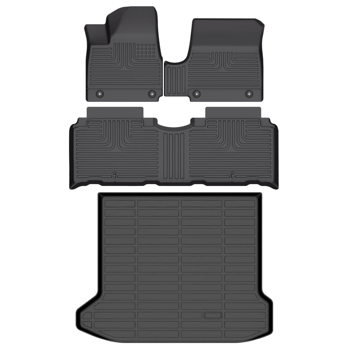 Fit for 2022-2024 Hyundai Ioniq 5 Floor Mats Full Set Custom Pattern Unmovable Set Cargo Liner