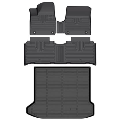 Fit for 2022-2024 Hyundai Ioniq 5 Floor Mats Full Set Custom Pattern Unmovable Set Cargo Liner