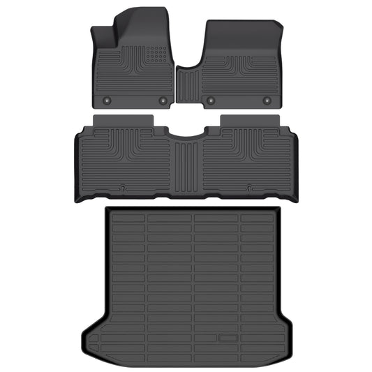 Fit for 2022-2024 Hyundai Ioniq 5 Floor Mats Full Set Custom Pattern Unmovable Set Cargo Liner