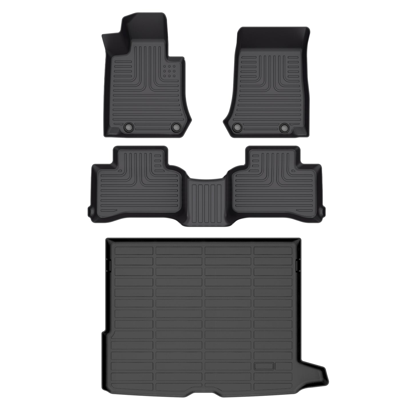 Fit for 2016-2022 Mercedes Benz GLC Full Set Floor Mats | All-Weather TPE Liners | Custom Fit Carpets