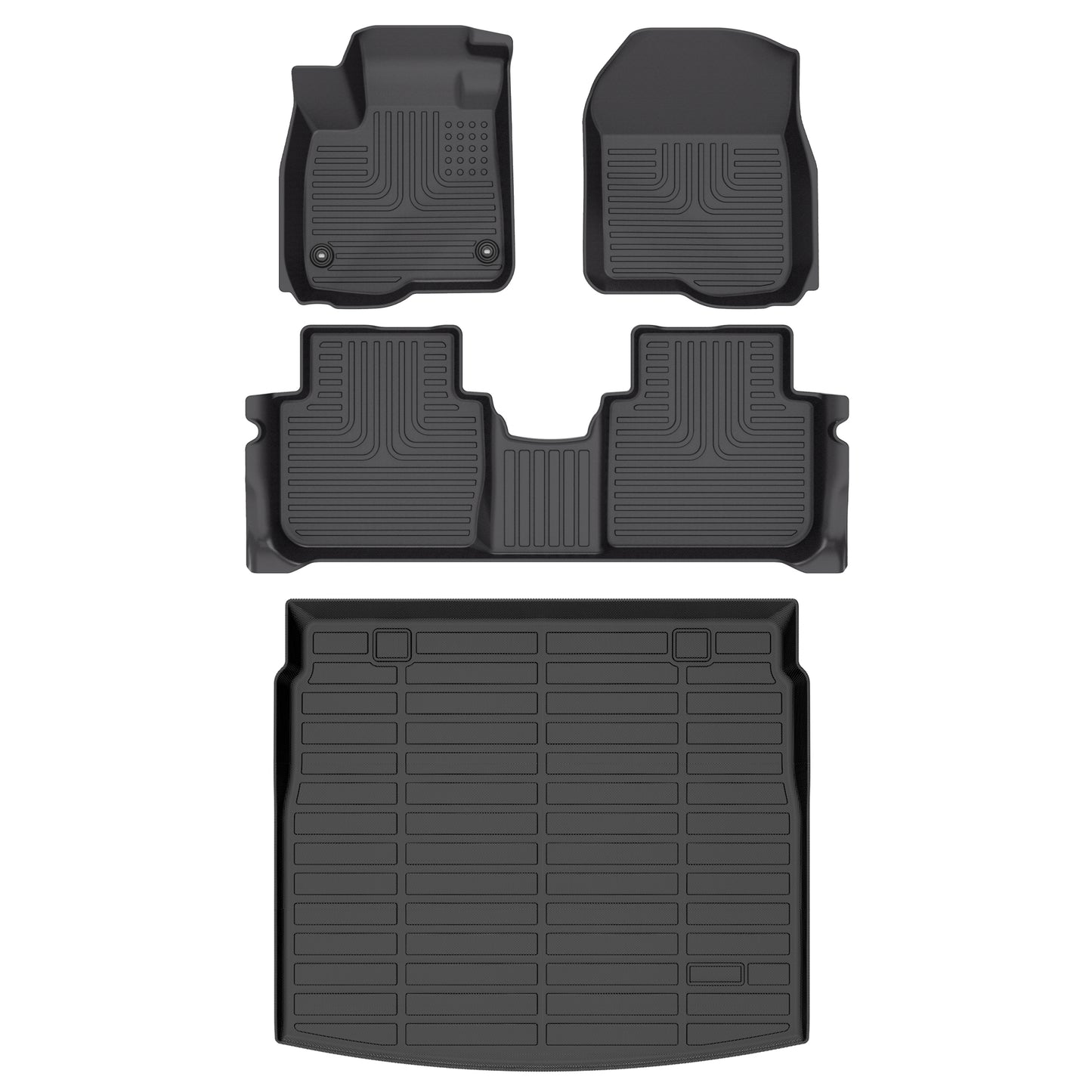 Fit for 2023-2024 Honda CR-V Hybrid Car Floor Mats Full Set All Weather Trunk Mat and Cargo Mat