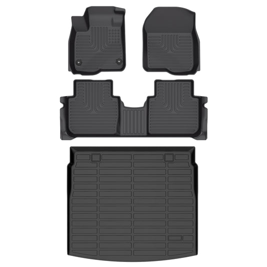 Fit for 2023-2024 Honda CR-V Hybrid Car Floor Mats Full Set All Weather Trunk Mat and Cargo Mat