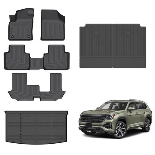 Fit for 2018-2025 Volkswagen Atlas Floor Mats | All Weather Full Set TPE Mats