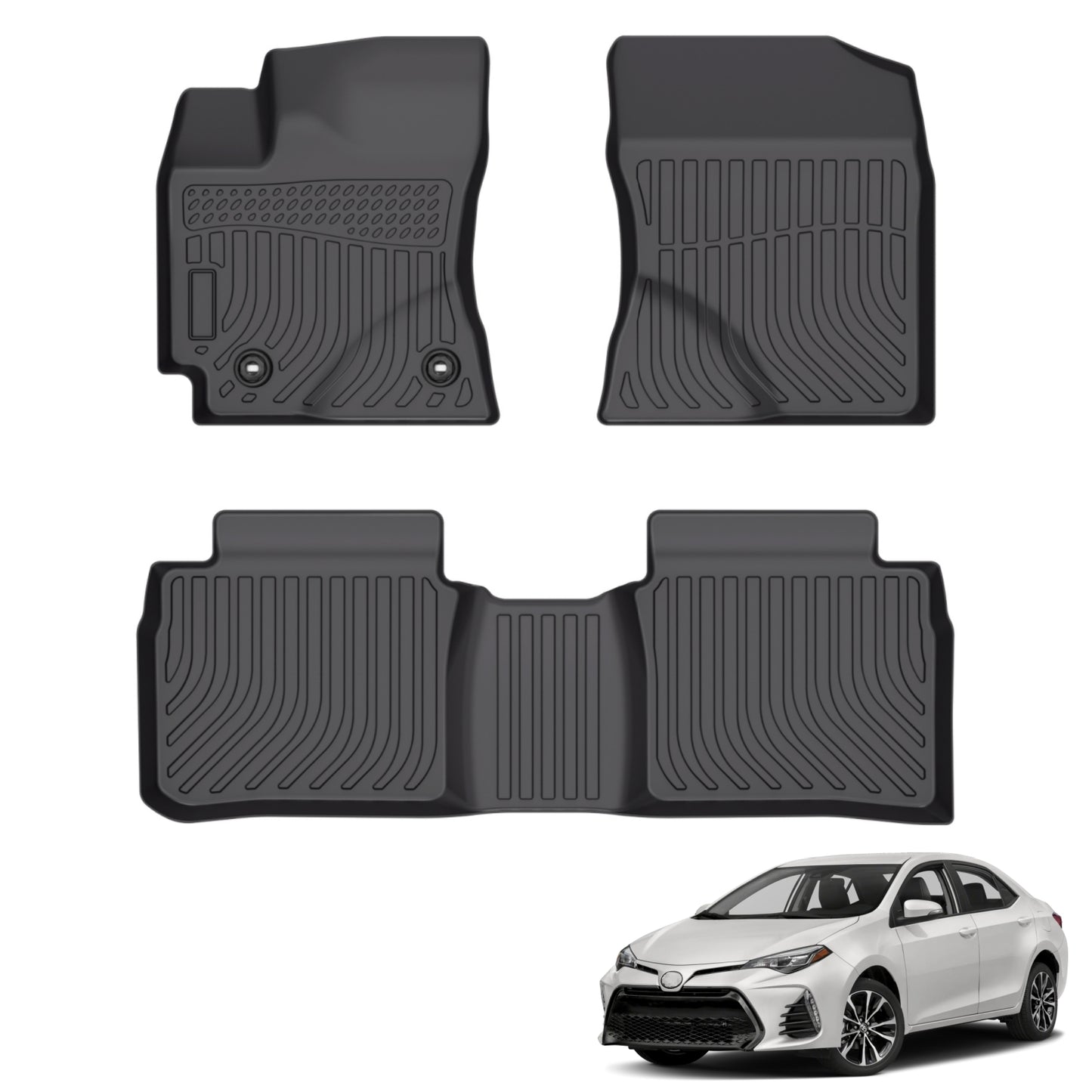 Fit for 2014-2019 Toyota Corolla Floor Mats | All Weather TPE Mats