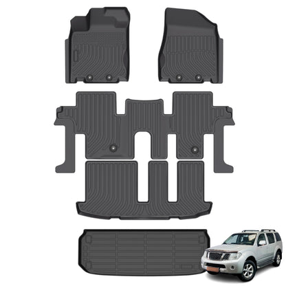 Fit for 2013-2021 Nissan Pathfiner Floor Mats | All Weather Full Set TPE Mats