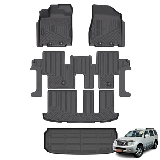 Fit for 2013-2021 Nissan Pathfiner Floor Mats | All Weather Full Set TPE Mats