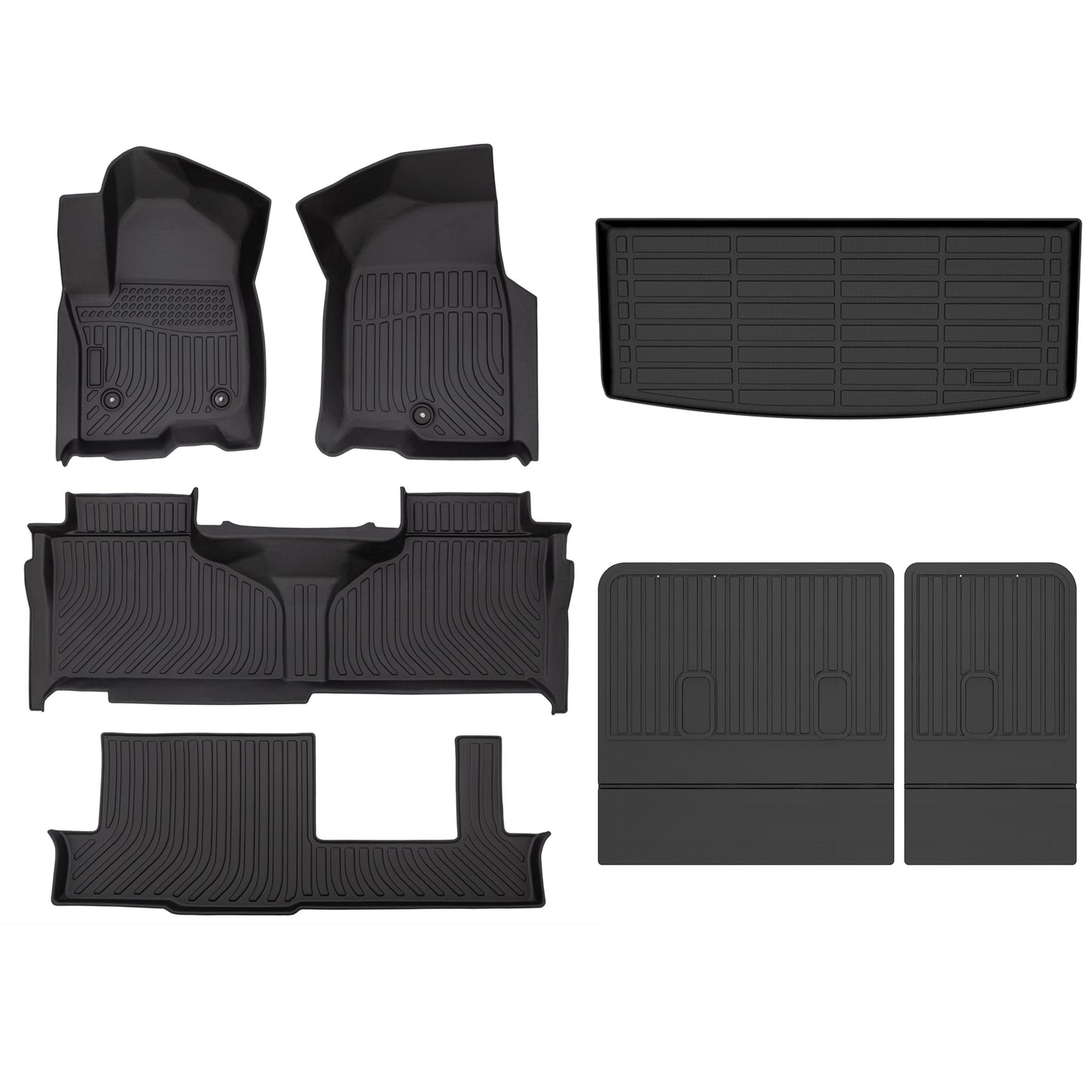 Fit for 2021-2025 Chevrolet Tahoe Full Set Floor Mats All-Weather TPE Liners
