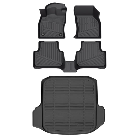 Fit for 2019-2025 Volkswagen Jetta Floor Mats Full Set All Weather Fit Floor Liners Water-Resistant Floor Protection