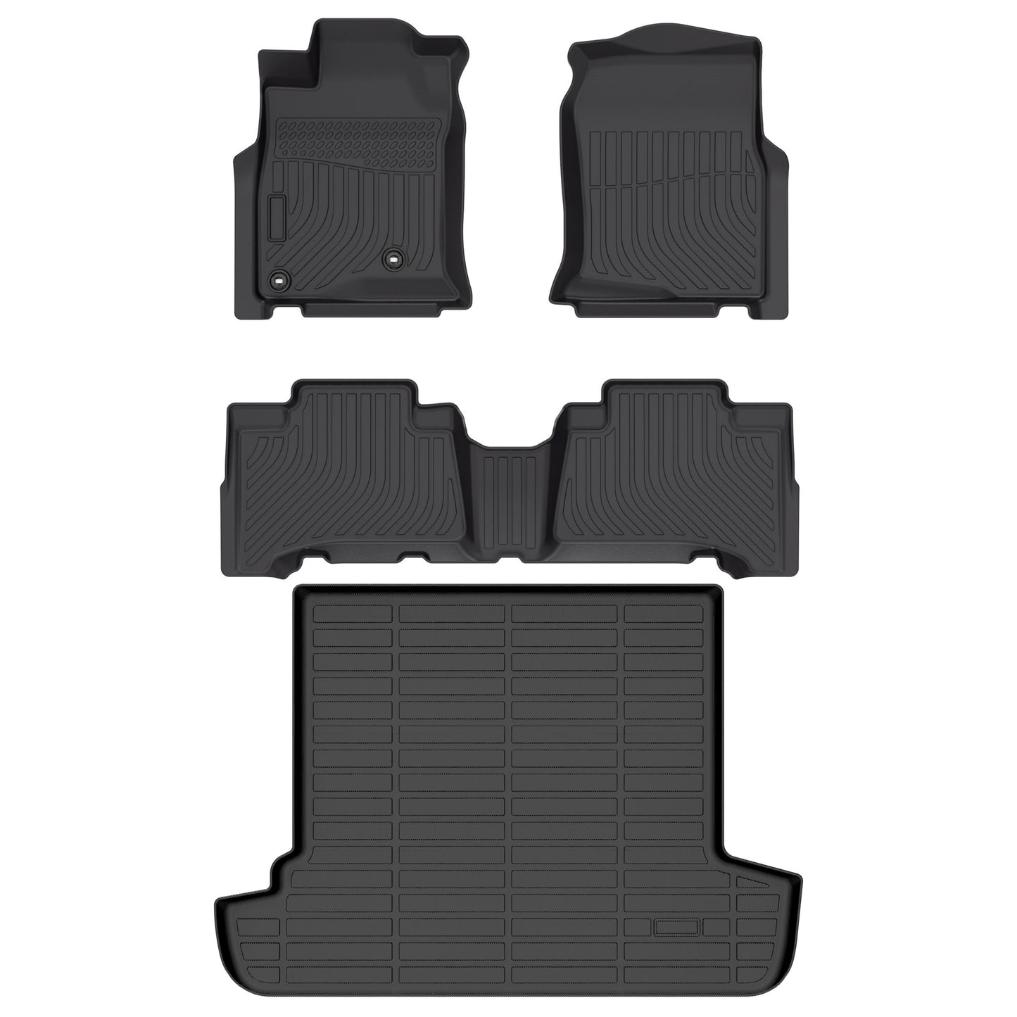 Fit for 2003-2009 Toyota 4Runner All Weather Floor Mats Full Set Protection TPE Heavy Automotive Floor Liners