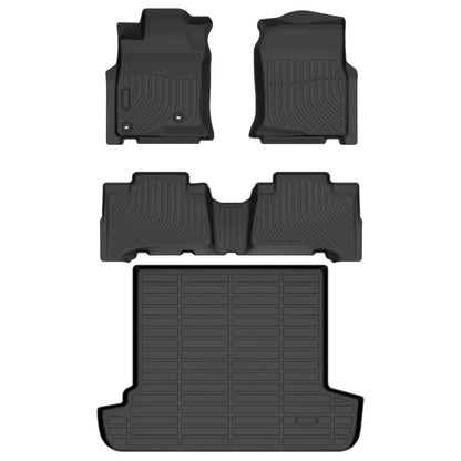 Fit for 2003-2009 Toyota 4Runner All Weather Floor Mats Full Set Protection TPE Heavy Automotive Floor Liners