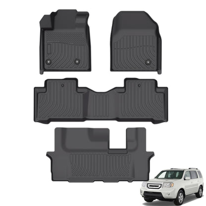 Fit for 2009-2015 Honda Pilot Floor Mats | All Weather TPE Mats